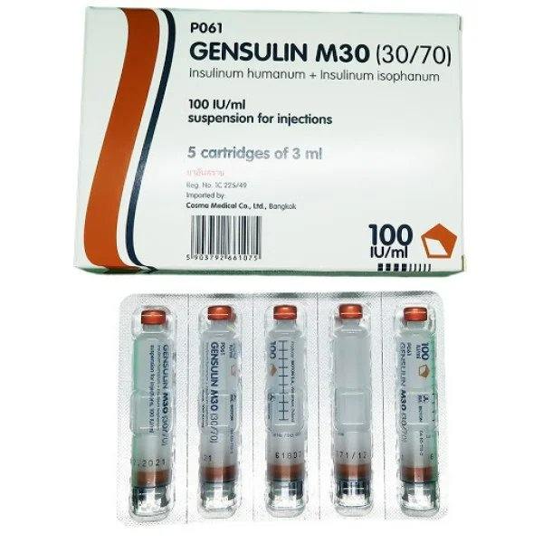 GENSULIN M 30/70 CARTRIDGE 3ML
